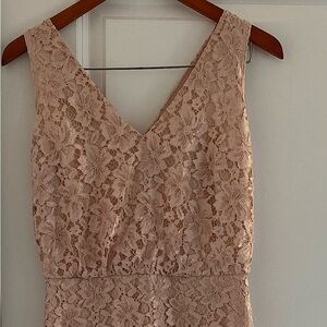 EN FOCUS Studios Blush Pink Dress with lace detailing